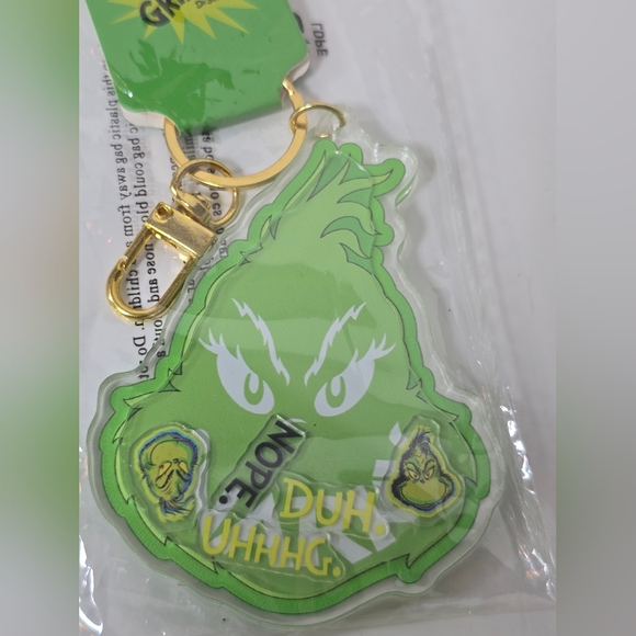 Dr. Seuss Grinch Bioworld Keychain Bag Clip Nwt - Picture 2 of 2